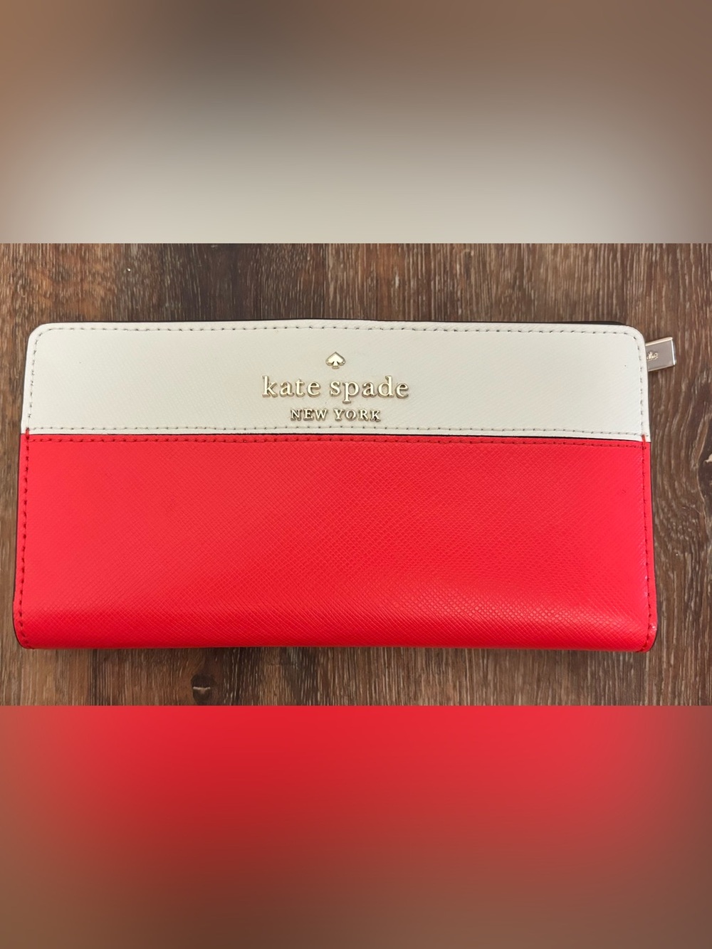 Kate Spade New York Leather Staci Colorblock Bifold Wallet Large Slim